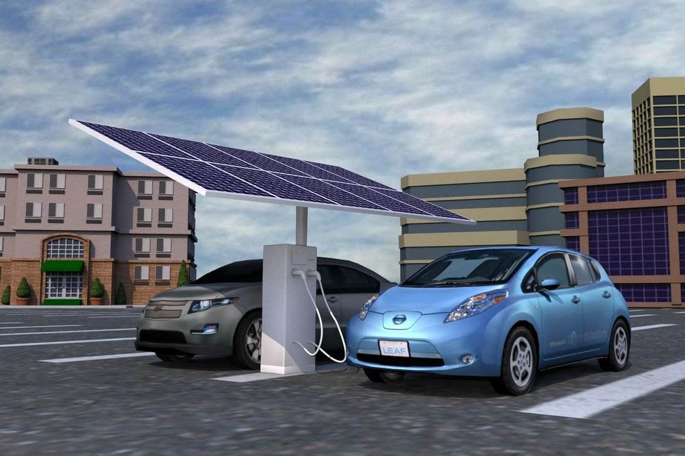 Napelemmel működő töltőállomás Napelemmel működő töltőállomás